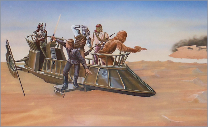 1985 Kenner SW POTF Original Tatooine Skiff "Alternate" Artwork